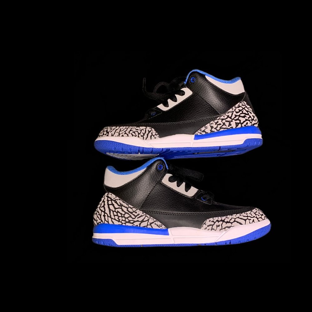 Jordan 3 Retro BP 'Sport Blue' motorsports Youth Size 2.5 429487-007